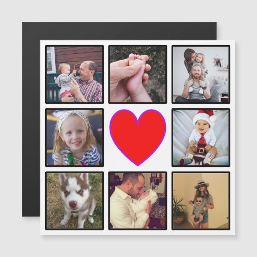 Create Your Own Custom Photo Collage Magnet (Front/Back)
