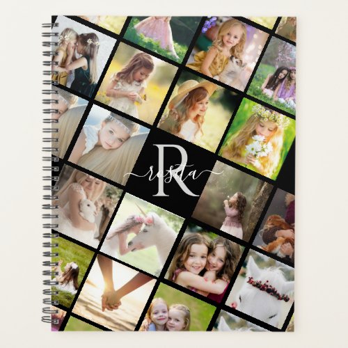 Create Your Own Custom Photo Collage Monogram Chic Planner