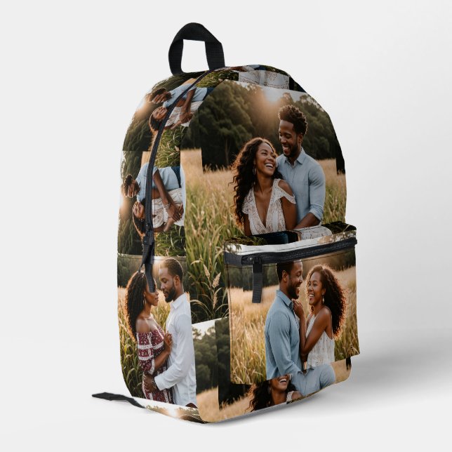"create your own" custom photo collage printed backpack (Back Corner Left)