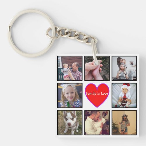 Create Your Own Custom Photo Collage With Text Key Keychain