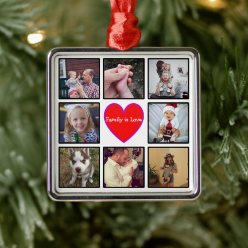 Create Your Own Custom Photo Collage With Text Metal Ornament