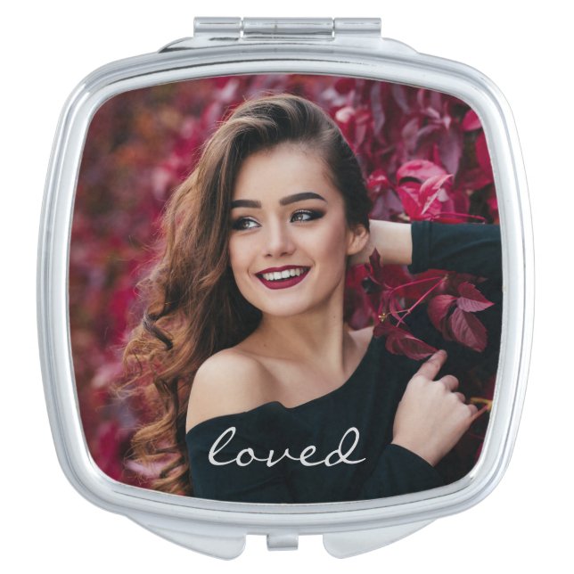 Create Your Own Custom Photo DIY Loved Compact Mirror (Front)