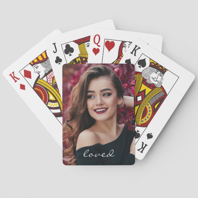 Create Your Own Custom Photo DIY Loved Poker Cards (Back)