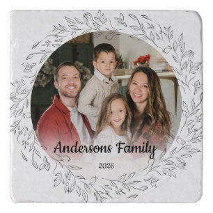 Create Your Own Custom Photo Family Name Year Trivet