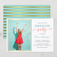 Create Your Own Custom Photo Grad Party Invitation