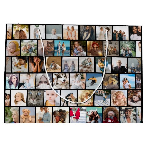Create Your Own Custom Photo Grid Large Gift Bag