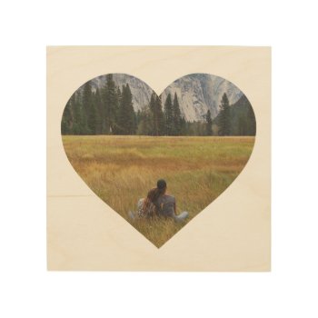 Create Your Own Custom Photo Heart Frame Wood Wall Decor by INAVstudio at Zazzle