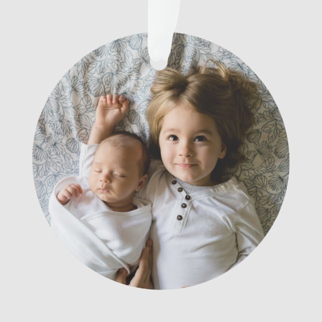 Create Your Own Custom Photo Holiday Ornament (Front)