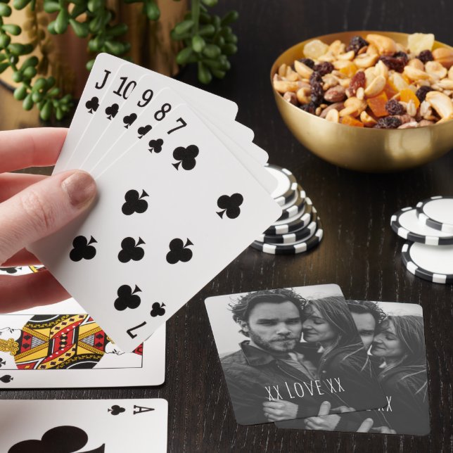Create Your Own Custom Photo Love Text Poker Cards (In Situ)