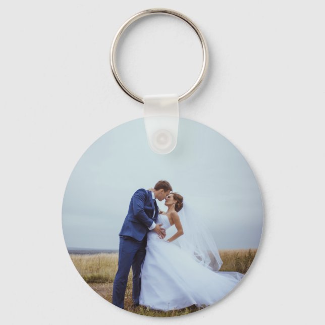 Create Your Own Custom Photo Modern Picture Keychain (Front)