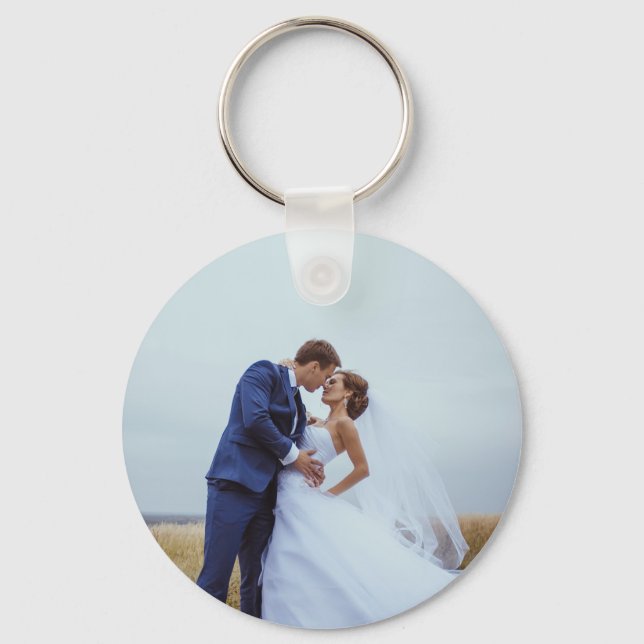 Create Your Own Custom Photo Modern Picture Keychain (Front)