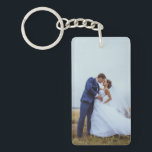 Create Your Own Custom Photo Modern Picture Keychain<br><div class="desc">Create Your Own Custom Photo Modern Picture Keychain Celebrate your love story with this customizable two-sided keychain for newlyweds. Designed as the perfect keepsake, this keychain allows you to add your own wedding photo, names, and special date on both sides, making it a beautiful way to carry your memories wherever...</div>