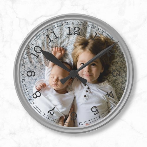 Create Your Own Custom Photo Modern Round Clock