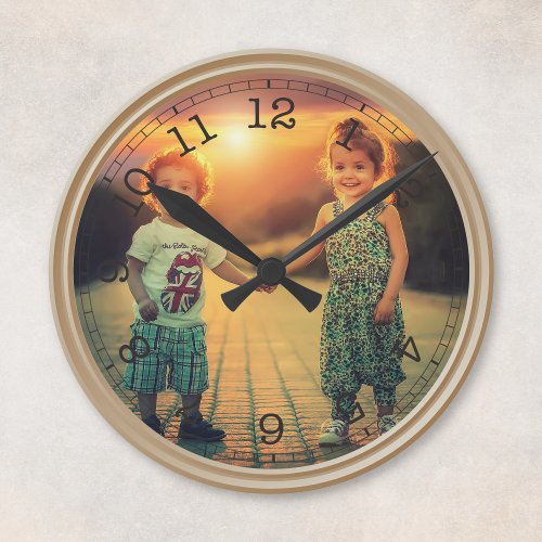 Create Your Own Custom Photo Modern Round Clock