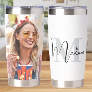 Create Your Own Custom Photo Monogram Insulated Tumbler