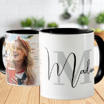 Create Your Own Custom Photo Monogram  Mug<br><div class="desc">Create a personalized coffee mug featuring custom monogram initials in modern typography and elegant script calligraphy name alongside one of your favorite photos. A thoughtful gift idea for family and friends.</div>