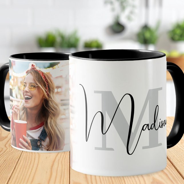 Create Your Own Custom Photo Monogram  Mug (Creator Uploaded)