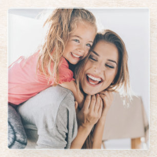 Create Your Own Custom Photo Mothers Day Gift Glass Coaster