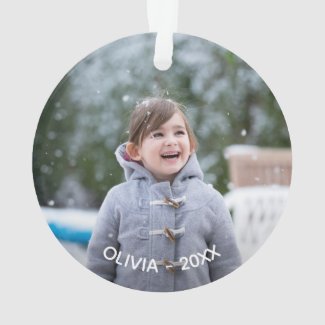 Create Your Own Custom Photo Name and Year Ornament