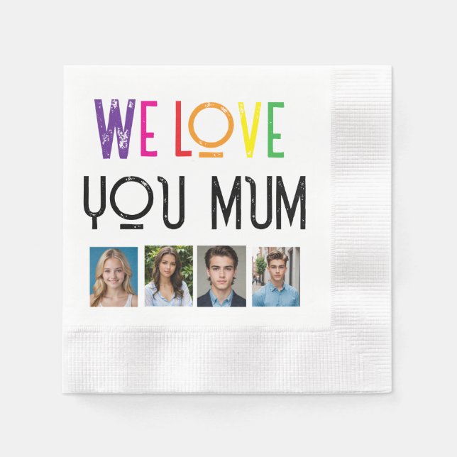 create your own custom photo  napkins (Front)