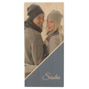 Create Your Own Custom Photo Personalized Name Wood Flash Drive