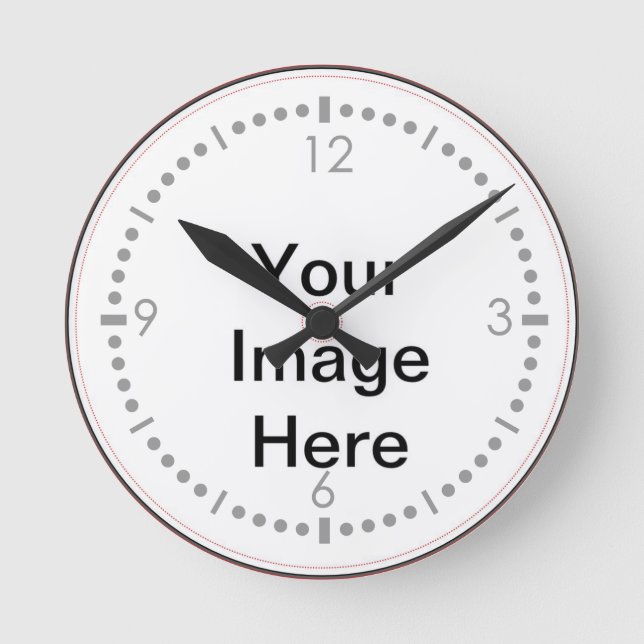 Create your own custom photo round clock (Front)