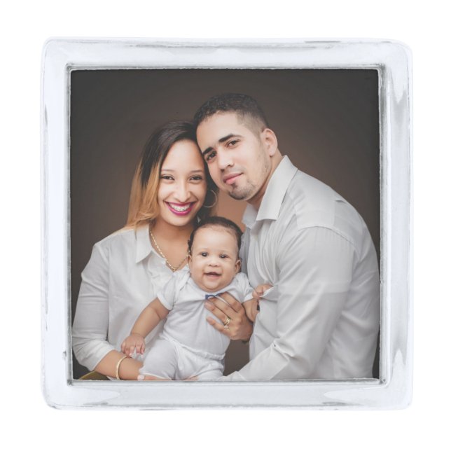 Create Your Own Custom Photo Silver Finish Lapel Pin (Front)