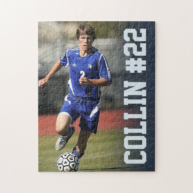 Create Your Own | Custom Photo Soccer Keepsake Jigsaw Puzzle (Vertical)