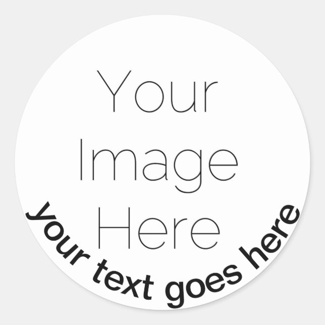 Create Your Own Custom Photo Sticker with Text (Front)