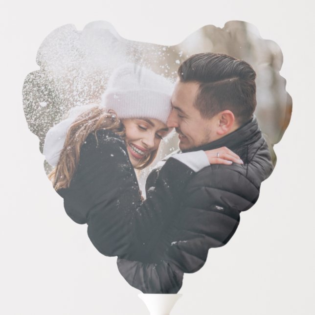 Create your own custom photo Valentines day couple Balloon (Back)