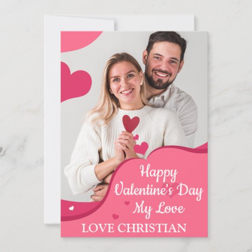 Create your own Custom Photo Valentines Day Holiday Card