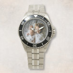 Create Your Own Custom Photo Watch<br><div class="desc">Decorative elegant personalizable modern minimalist clock design with your custom photo, image or logo. Add your favorite photo, design or artwork to create something really unique. To edit this design template, click 'Change' button and upload your own image as shown above. Treat yourself or make the perfect gift for family,...</div>