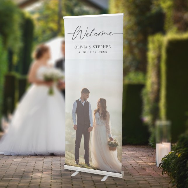 Create Your Own Custom Photo Welcome Wedding Retractable Banner (Creator Uploaded)