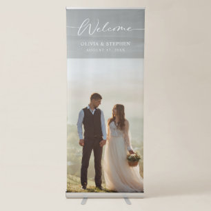 Create Your Own Custom Photo Welcome Wedding Retractable Banner