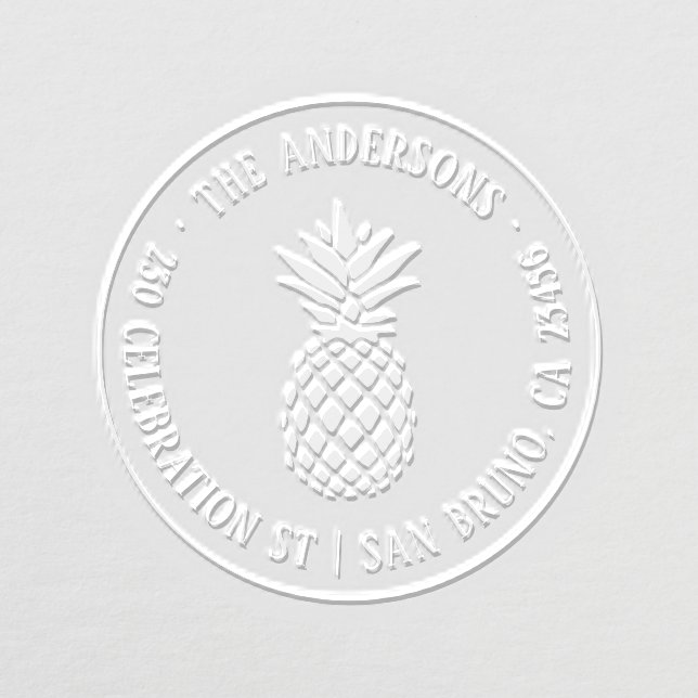Create Your Own Custom Pineapple Return Address Embosser (Design)