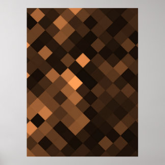 Create Your Own Custom Pixel Background - Orange Poster