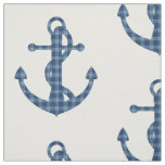 Create your own custom | Plaid tartan blue anchor Fabric