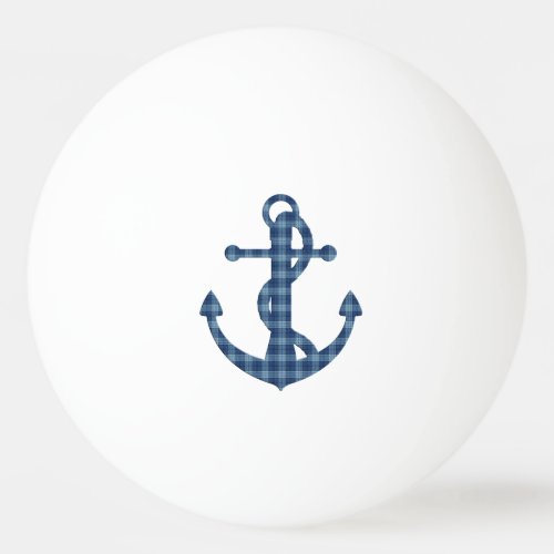 Create your own custom  Plaid tartan blue anchor Ping_Pong Ball