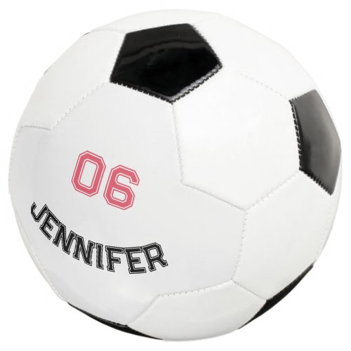 Create Your Own Custom Player Jersey Number Name Soccer Ball