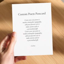 Create Your Own Custom Poem Postcard