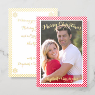 Create Your Own Custom Premium Christmas Holiday Letterpress Photo Cards