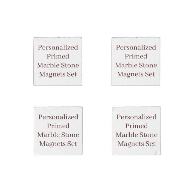 Create Your Own Custom Primed Marble Stone Set Magnet (Front)