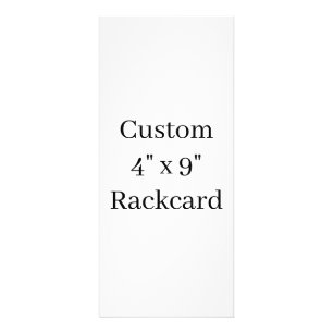 Create Your Own Custom Promotional Brand 4" x 9" Rack Card