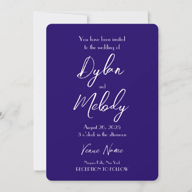 Create Your Own Custom Purple Wedding Invitation (Front)