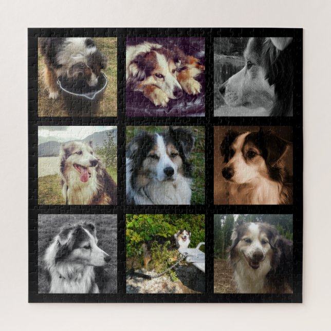 Create Your own Custom Puzzle with 9 Pet Photos. (Vertical)