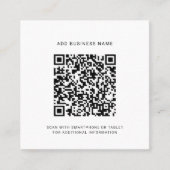 Create Your Own Custom QR Code Modern Square Business Card | Zazzle