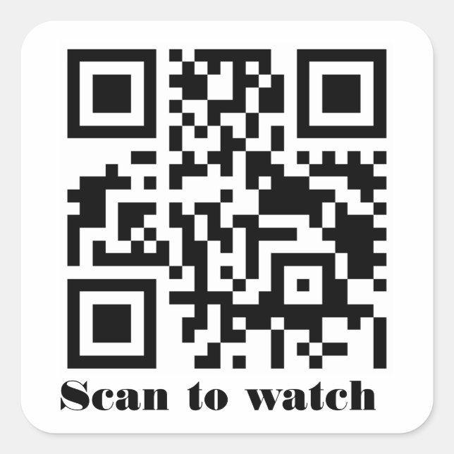 Create Your Own Custom QR Code Website Address URL Square Sticker (Front)