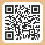 Create Your Own Custom QR Code Website Address URL Square Sticker<br><div class="desc">Create your own custom, personalized, simple, cool, modern, stylish, minimalist, hassle-free, easy-to-use, business company organization corporate website address URL QR Code square stickers. To customize, simply type your business / company / small business / wedding website address, and the QR Code generator will automatically create on the sticker the scannable...</div>