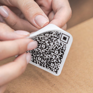 Create Your Own Custom QR Code Website URL Address Square Sticker