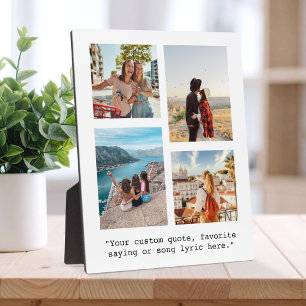 Create Your Own Custom Quote 4 Photo Collage  Plaque